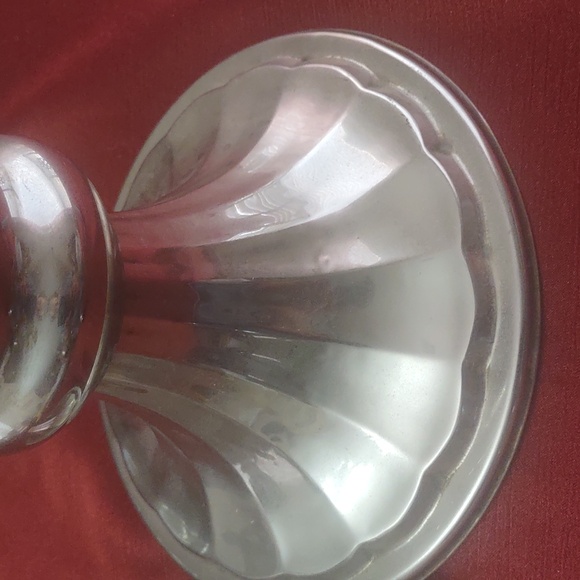 Godinger Silver Art Co Pair Of Wide Base MCM Candleholders - Picture 5 of 5